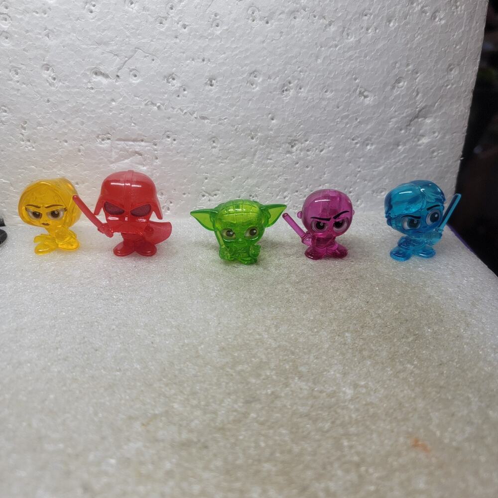 Star Wars Mini Figures Series 3 Exclusive Lightsaber Translucent Color Set Rare
